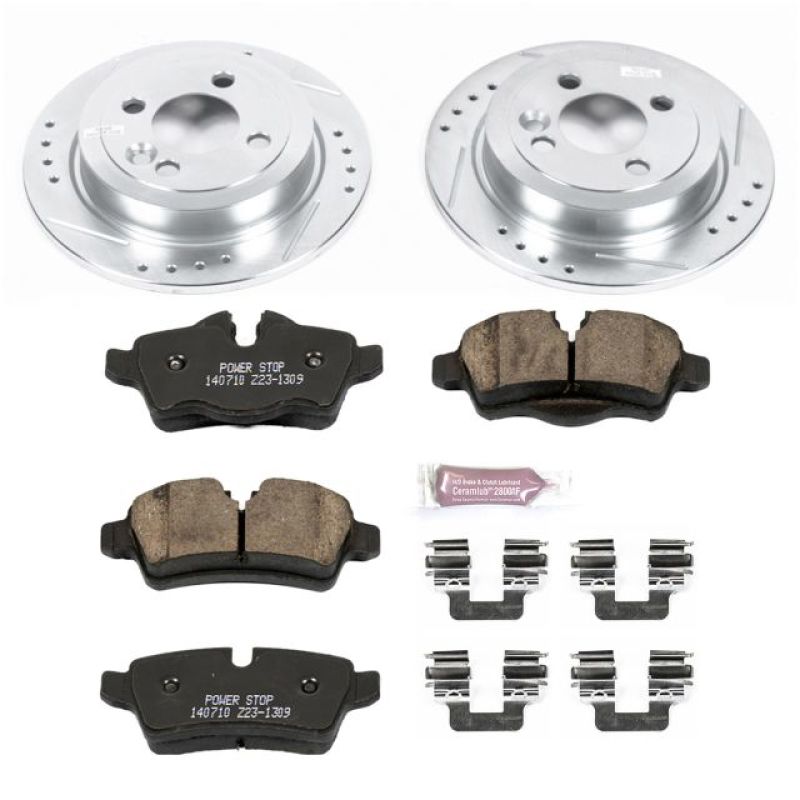 Power Stop 07-10 Mini Cooper Rear Z23 Evolution Sport Brake Kit PowerStop