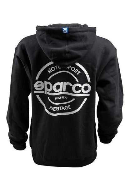 Sparco Swtshrt Hooded S-Seal Blk Med