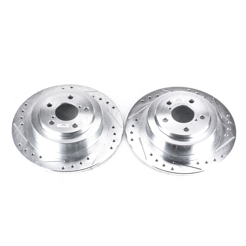 Power Stop 03-06 Subaru Baja Rear Evolution Drilled & Slotted Rotors - Pair PowerStop