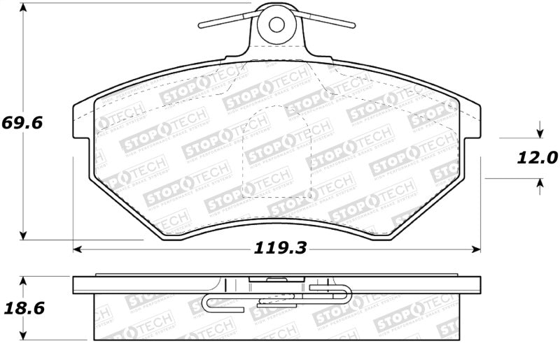 StopTech Premium Ceramic Brake Pads - 308.07800 Stoptech