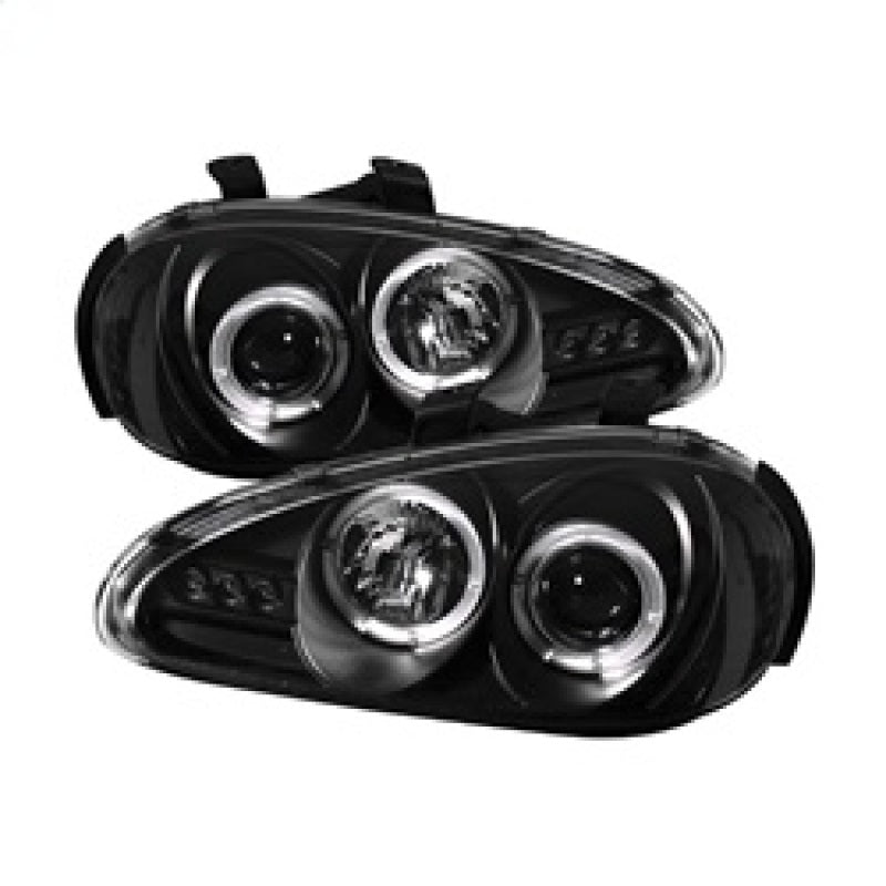 Spyder Mazda MX3 92-96 Projector Headlights LED Halo LED Black High H1 Low H1 PRO-YD-MMX392-HL-BK SPYDER