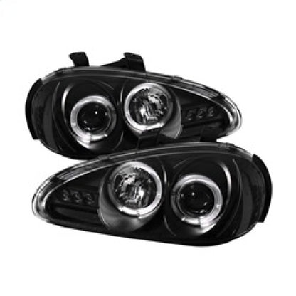 Spyder Mazda MX3 92-96 Projector Headlights LED Halo LED Black High H1 Low H1 PRO-YD-MMX392-HL-BK SPYDER