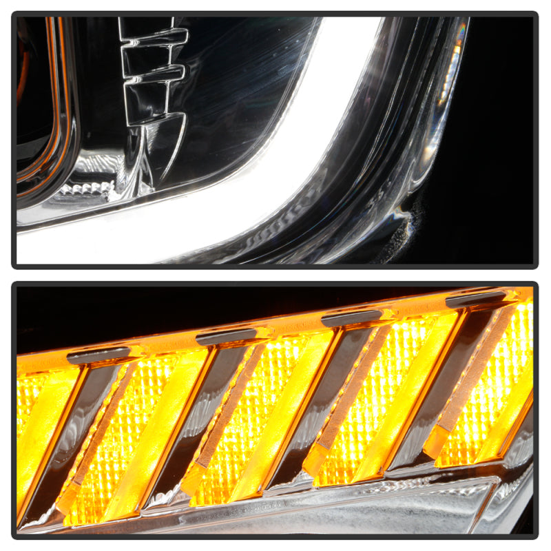 Spyder Chevy Camaro 16-18 (Do Not Fit Halogen) Projector Headlights Chrome PRO-YD-CCAM16HIDSI-SEQ-C SPYDER