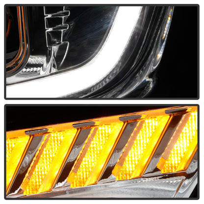 Spyder Chevy Camaro 16-18 (Do Not Fit Halogen) Projector Headlights Chrome PRO-YD-CCAM16HIDSI-SEQ-C SPYDER