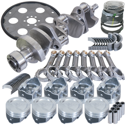 Eagle Chevy 350 1Pc 3.750in Crank 5.700in I-Beam Rod 4.040in Pistons 153 Tooth FP Balanced Assembly