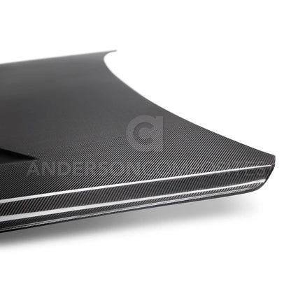 Anderson Composites 15-17 Mustang Double Sided Carbon Fiber Type-TT Hood - AC-HD15FDMU-TT-DS