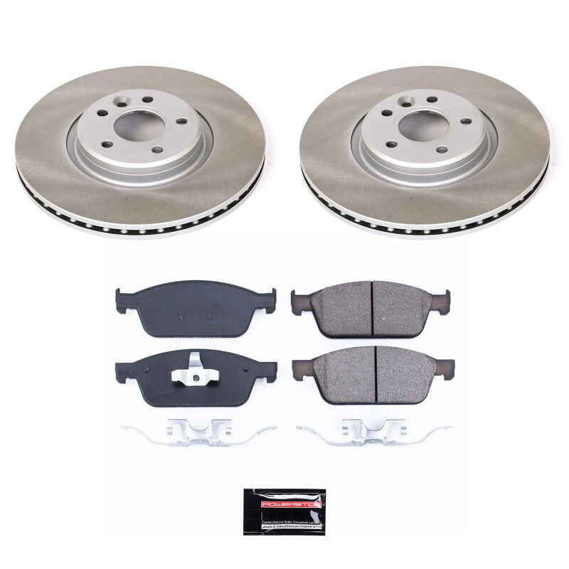 Power Stop 13-14 Ford Focus Front Semi-Coated Rotor Kit PowerStop