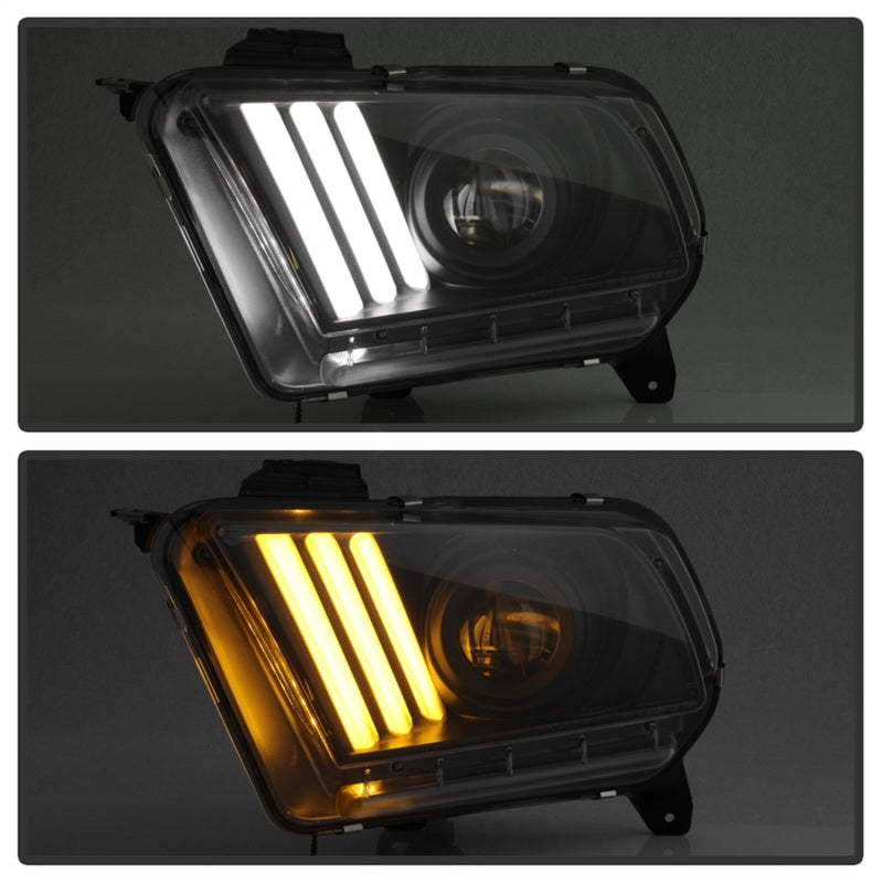 Spyder 13-14 Ford Mustang (HID Only) Projector Headlights w/Turn Signals - Blk PRO-YD-FM13HID-BK SPYDER