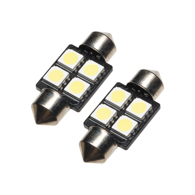 Oracle 33MM 4 LED 3-Chip Festoon Bulbs (Pair) - Cool White