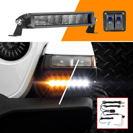 XKGlow 6in Razor Light Bar Fog + Strobe Kit - Part XK064006-FS-KIT