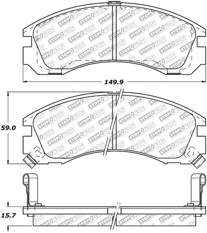 StopTech Street Disc Brake Pads - 305.05300 Stoptech