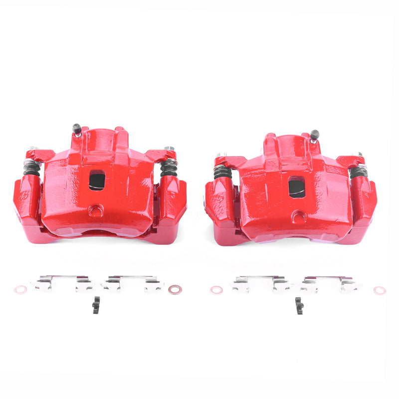 Power Stop 06-12 Mitsubishi Eclipse Front Red Caliper - Pair w/Bracket PowerStop