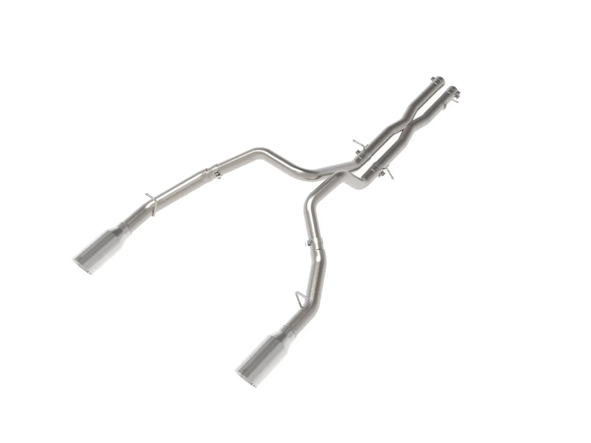 aFe Vulcan Series 3 IN to 3-1/2 IN 304 Stainless Steel Cat-Back Exhaust System w/ Polished Tip - 49-32087-P