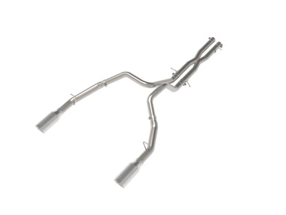 aFe Vulcan Series 3 IN to 3-1/2 IN 304 Stainless Steel Cat-Back Exhaust System w/ Polished Tip - 49-32087-P