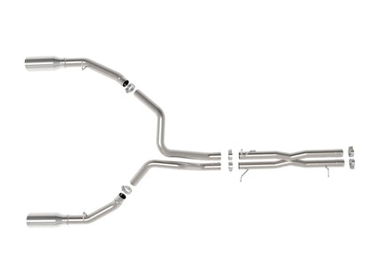 aFe Vulcan Series 3 IN to 3-1/2 IN 304 Stainless Steel Cat-Back Exhaust System w/ Polished Tip - 49-32087-P