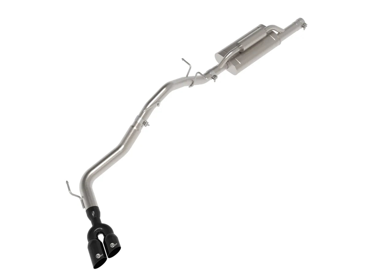 aFe Vulcan Series 2-1/2 IN to 3 IN 304 Stainless Steel Cat-Back Exhaust System w/ Black Tip - 49-33148-B