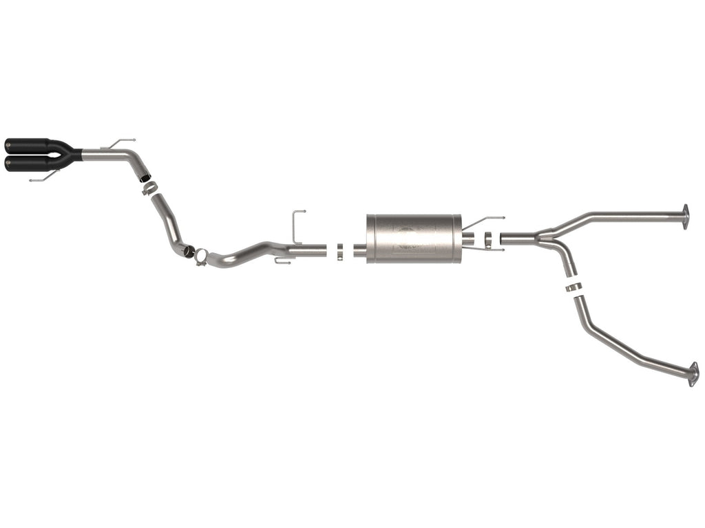 aFe 23-24 Toyota Sequoia V6 3.4L Vulcan Series 2-1/2in to 3in 304 SS Cat-Back Exhaust w/ Black Tip