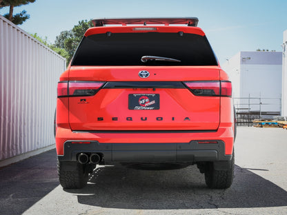 aFe 23-24 Toyota Sequoia V6 3.4L Vulcan Series 2-1/2in to 3in 304 SS Cat-Back Exhaust w/ Black Tip aFe