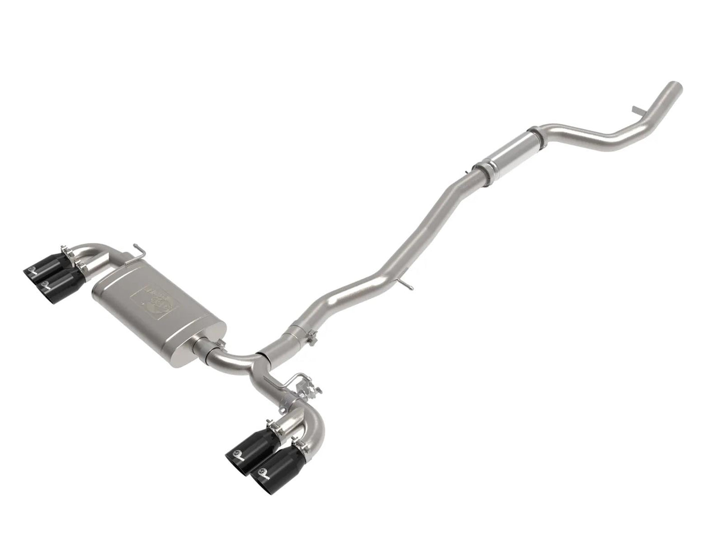 aFe MACH Force-Xp 3 IN to 2-1/2 IN 304 Stainless Steel Cat-Back Exhaust w/ Black Tip - 49-36352-B