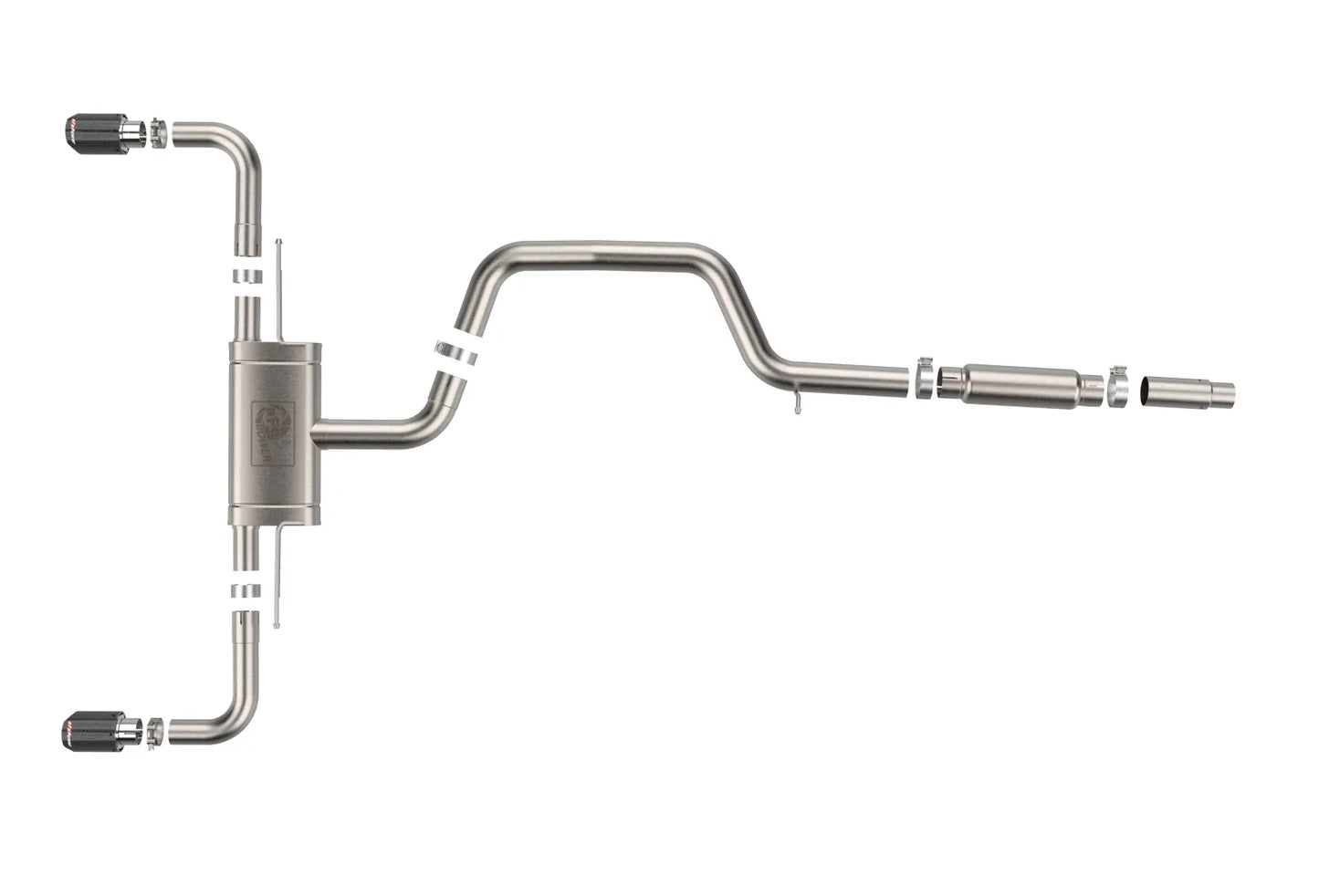 aFe 22-24 Volkswagen GTI MACH Force-Xp 3 to 2-1/2 IN Stainless Steel Cat-Back Exhaust w/Carbon Tips - 49-36454-C