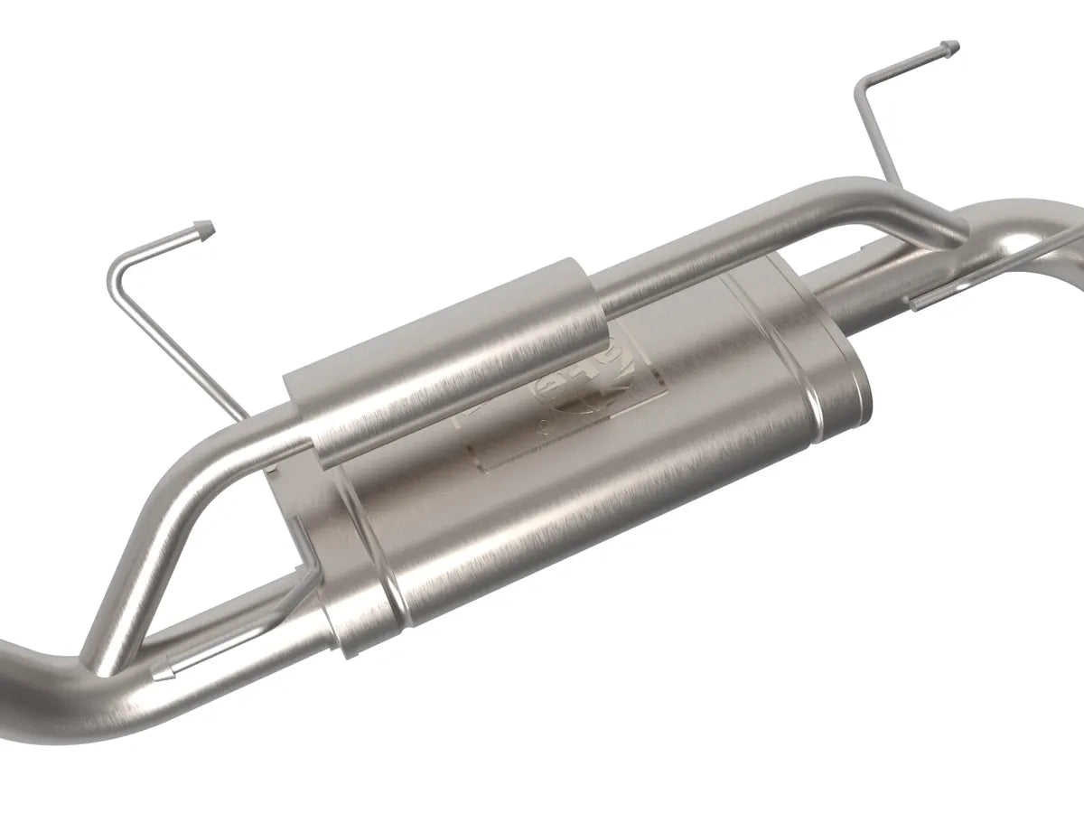 aFe Vulcan Series 2-1/2 IN to 3 IN 304 Stainless Steel Cat-Back Exhaust System w/ Black Tip - 49-36076-B