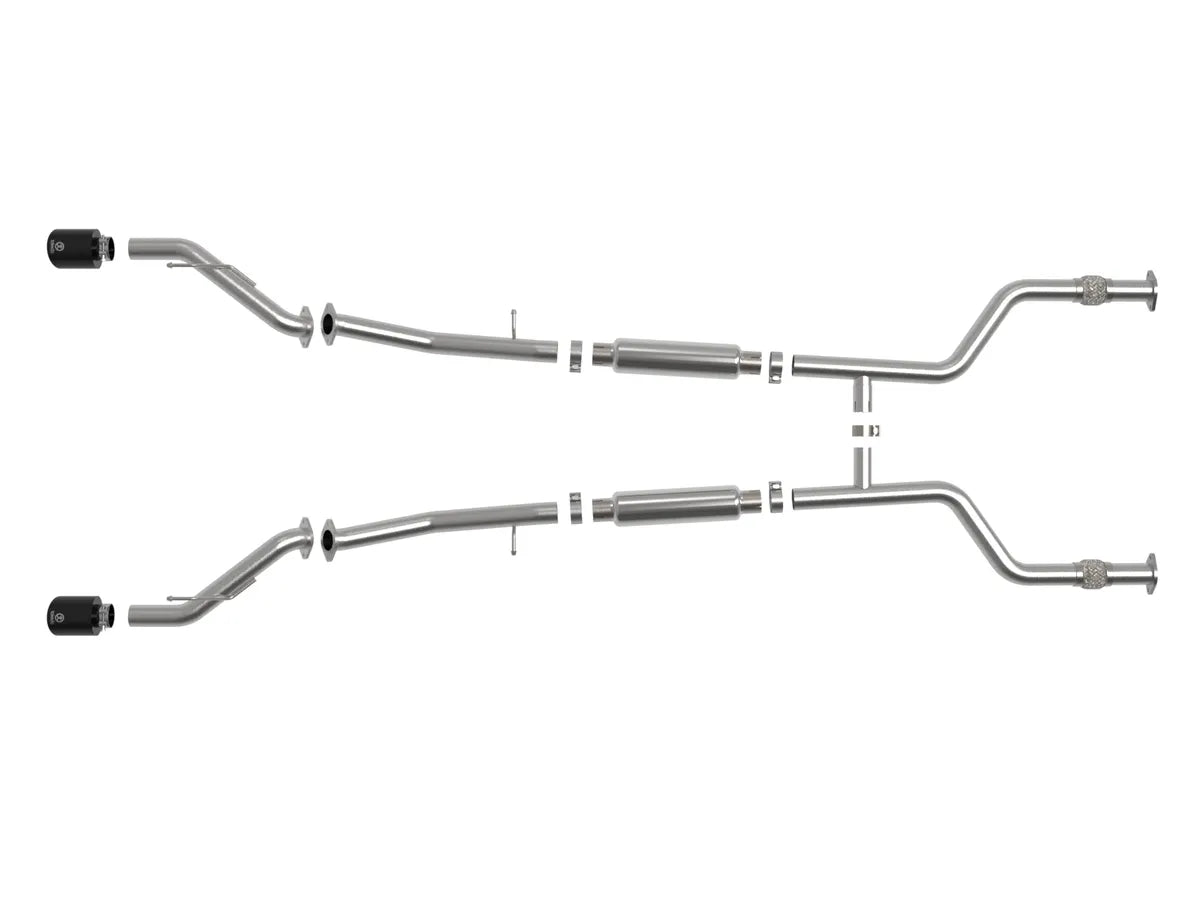 aFe Nissan Z 23-23 V6-3.0L Takeda 2-1/2in 304 Stainless Steel Cat-Back Exhaust System w/ Black Tips