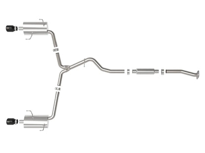 aFe Subaru Forester XT 14-18 H4-2.5L (t) Takeda 2-1/2in to 2-1/4in 304 SS Cat-Back- Black Tip