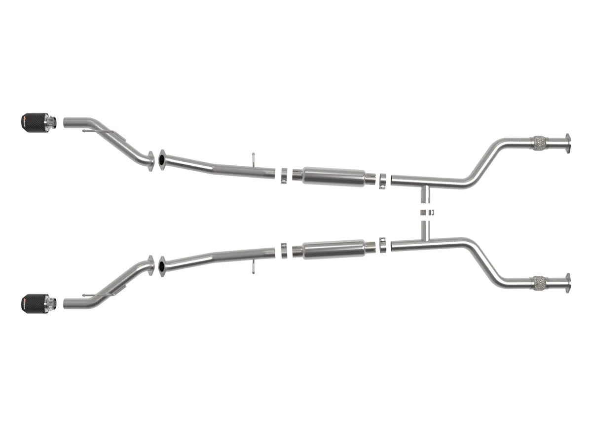 aFe POWER Takeda 2023 Nissan Z 2 1/2in 304 SS Cat-Back Exhaust System w/ Carbon Fiber Tips