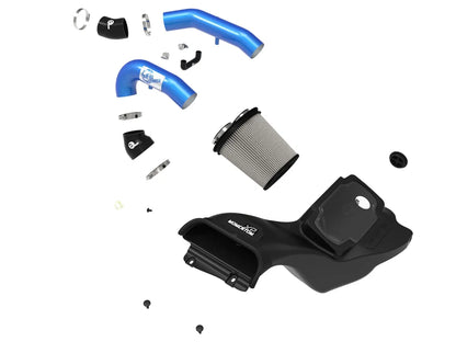 aFe 21-22 Ford F-150 Raptor V6-3.5L(tt) Momentum XP Cold Air Intake System Blue w/ Pro Dry S Filter