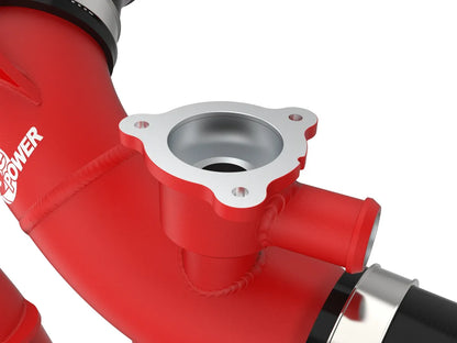 aFe 23-24 Toyota Sequoia V6-3.4L Hybrid BladeRunner 2.5in Aluminum Hot Charge Pipe - Red