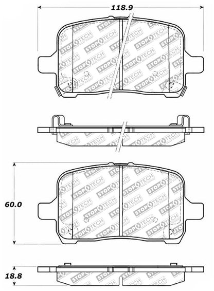 StopTech Street Disc Brake Pads - 305.10280 Stoptech