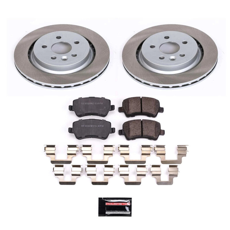 Power Stop 08-16 Volvo XC70 Rear Semi-Coated Rotor Kit PowerStop