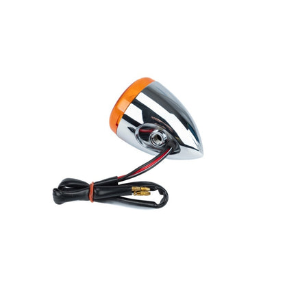 Bikers Choice Chrome Bullet Rear Turn Signal Amber Lens Dual Filament Replaces H-D 68977-00 - 489938