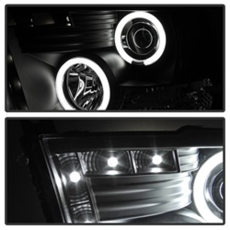 Spyder Dodge Ram 1500 09-14 Projector Headlights Halogen- CCFL Halo LED - Blk PRO-YD-DR09-CCFL-BK SPYDER