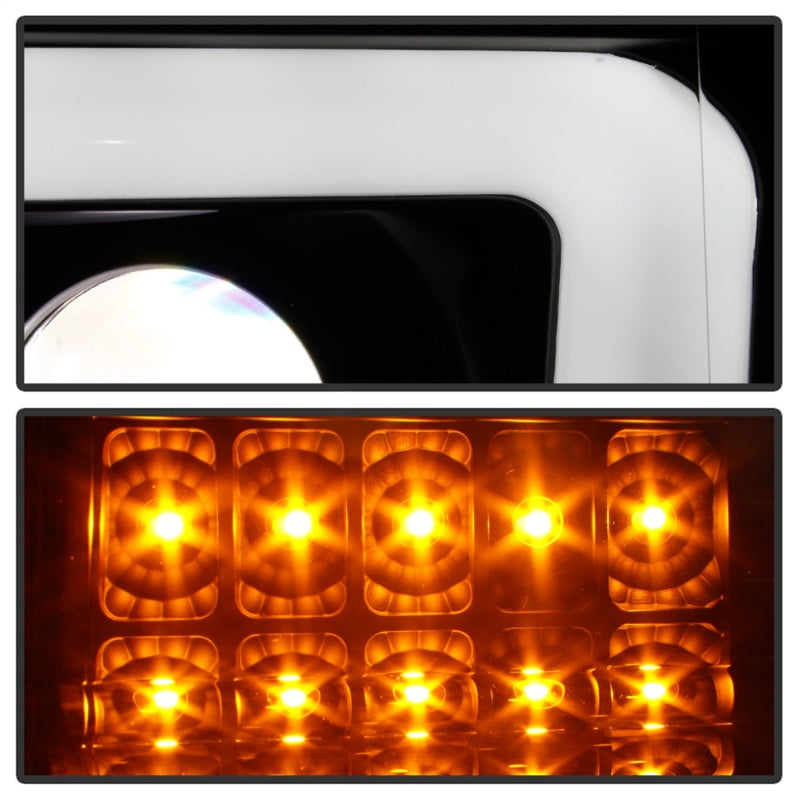 Spyder Ford F150 13-14 Xenon Model Only Light Bar Projector Headlights Blk PRO-YD-FF15013PL-SEQ-BK SPYDER