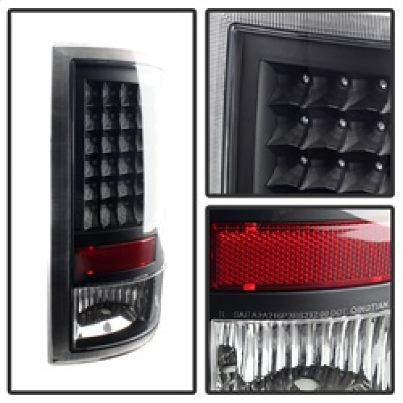 Xtune Dodge Ram 1500 09-14 LED Tail Lights Incandescent Model Only Black ALT-JH-DR09-LED-BK SPYDER