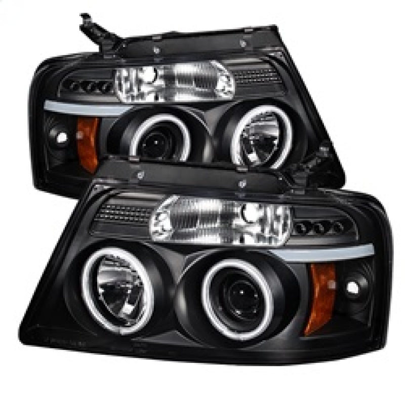 Spyder Ford F150 04-08 Projector Headlights Version 2 CCFL Halo LED Blk PRO-YD-FF15004-CCFL-G2-BK SPYDER