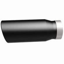 Load image into Gallery viewer, MagnaFlow Tip Stainless Black Coated Single Wall Round Single Outlet 5in Dia 4in Inlet 13in L