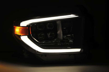 AlphaRex 880728 14-20 Toyota Tundra NOVA LED Projector Headlight Plank Style Alpha Black w/Activation Light