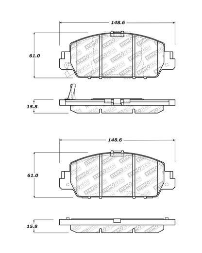 StopTech Street Disc Brake Pads - 305.16530 Stoptech