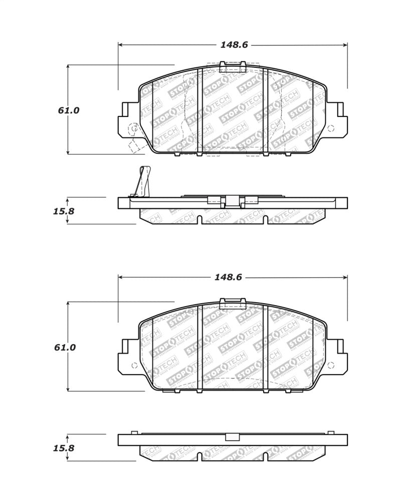 StopTech Street Disc Brake Pads - 305.16530