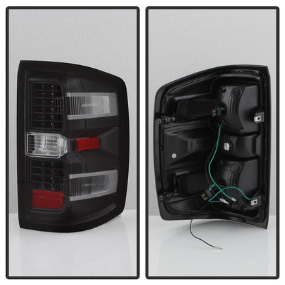 xTune Chevy 1500 14-16 / Silverado 2500HD/3500HD LED Tail Lights - Black ALT-JH-CS14-LED-BK SPYDER