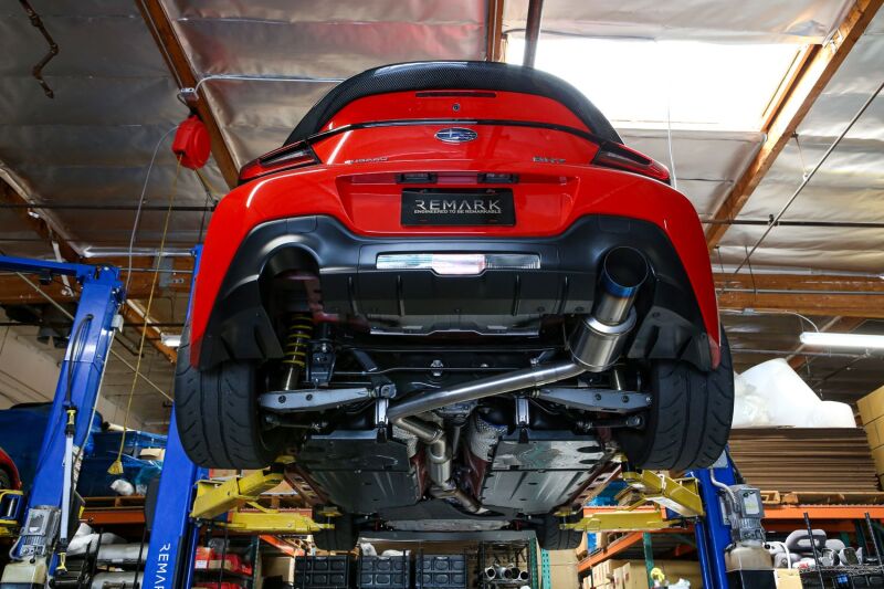 REMARK 2022 Subaru BRZ Catback Exhaust - R1 Spec Single-Exit Full Titanium (Resonated) Remark