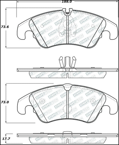 StopTech Street Disc Brake Pads - 305.13220 Stoptech