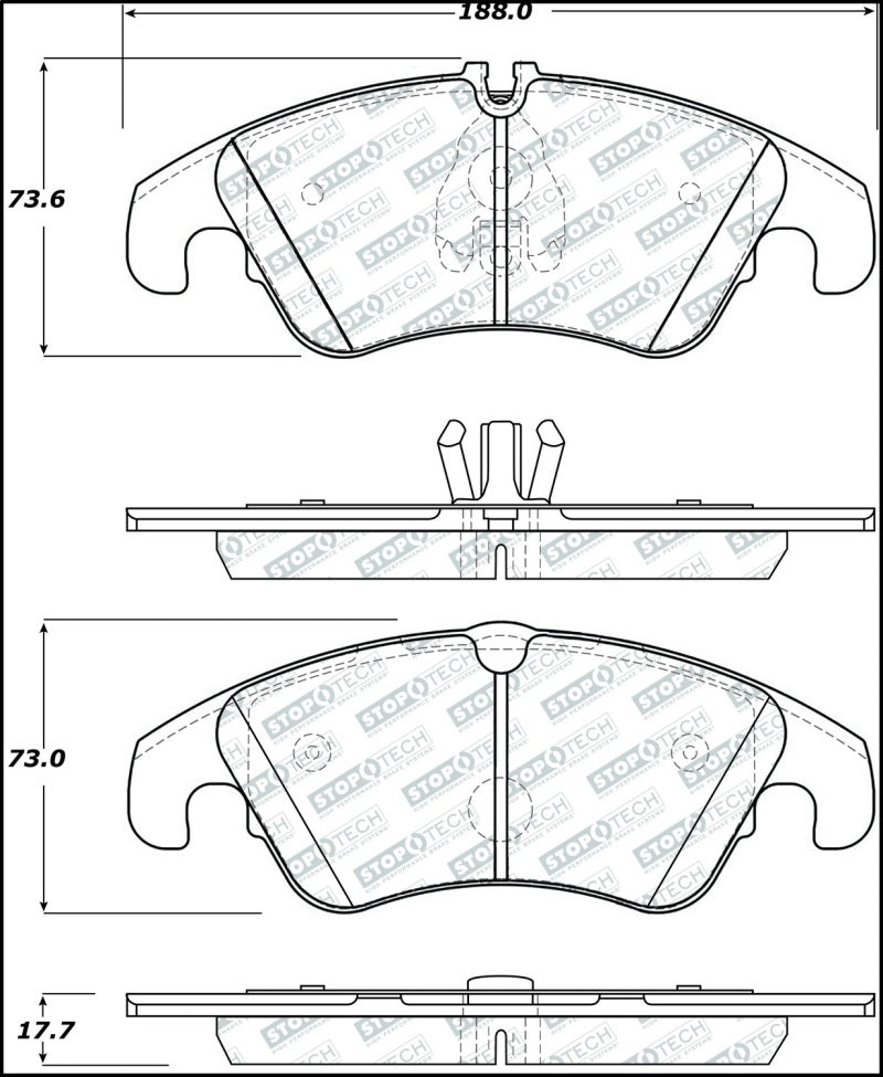 StopTech Street Disc Brake Pads - 305.13220