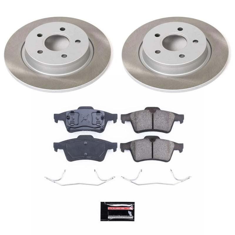 Power Stop 2005 Volvo V50 Rear Semi-Coated Rotor Kit PowerStop