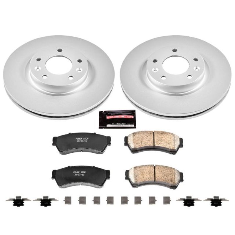 Power Stop 06-12 Ford Fusion Front Z17 Evolution Geomet Coated Brake Kit PowerStop