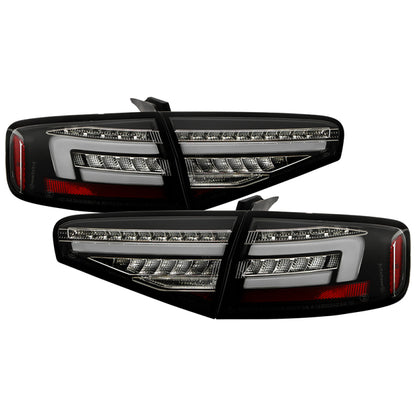 Spyder 13-16 Audi A4 4DR LED Tail Lights LED Clear Reverse Lights - Black ALT-YD-AA413-SEQ-BK SPYDER
