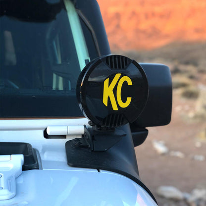 KC HiLiTES 6in. Light Shield / Hard Cover for SlimLite LED - Black