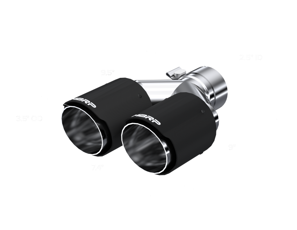 MBRP Universal Carbon Fiber Dual Tip 3.5in OD/2.5in Inlet - T5170CF